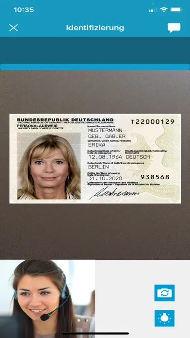 Capturas de tela do identity